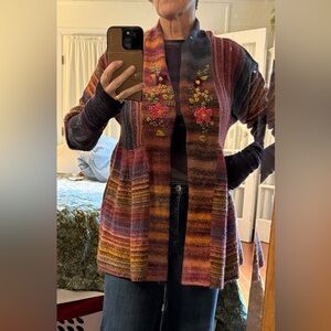 April Cornell Multicolor, embroidered, Cardigan